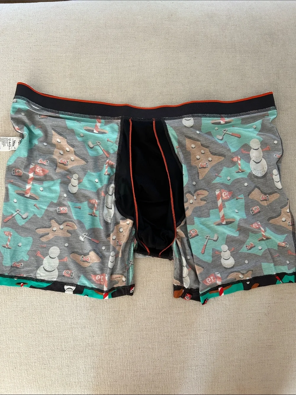 SAXX Vibe Xtra Soft 19th Hole Holiday 6” Boxer Brief, Size XXL, New open package
